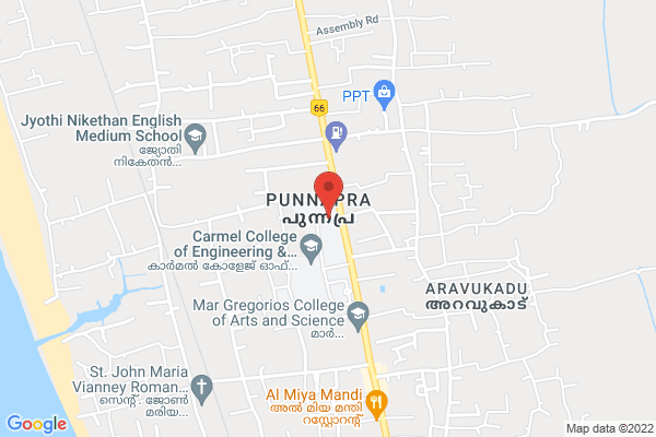 punnapra railway station road location  Punnapra, Alappuzha, Kerala, India