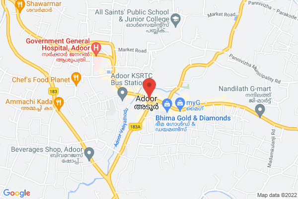 വാടക വീടുകൾ location  Adoor, Kerala, India