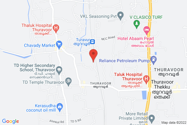 Land for sale location  Thuravoor Railway Station - Rd, Thuravoor, Thuravoor Thekku, Kerala 688532, India