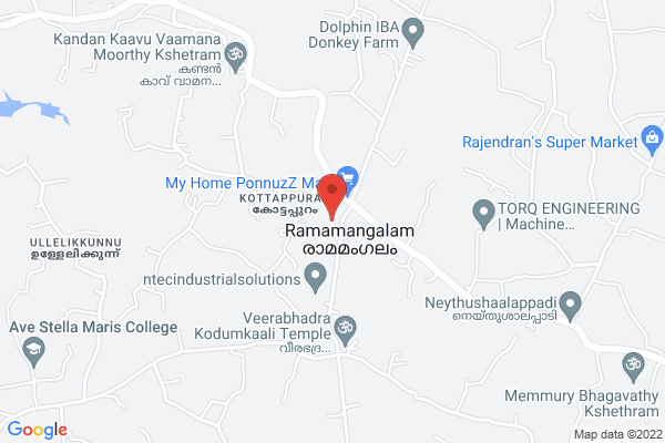 EKM dist location Ramanangalam big house water front property. location  Ramamangalam, Kerala 686663, India