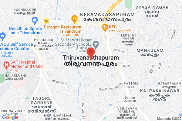 Trivandrum Corporation area location  Thiruvananthapuram, Kerala, India