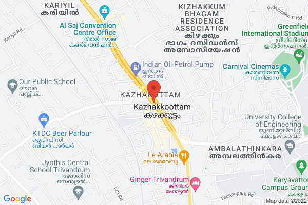 3bhk House, Kazhakootam location  Kazhakkoottam, Kerala, India