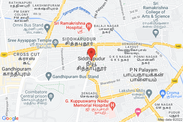 Booking Agent location  Siddhapudur, New Siddhapudur, Tamil Nadu 641044, India