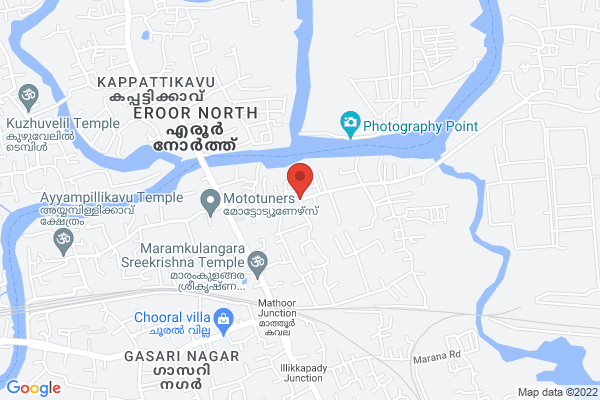 Dth new connection location  Irumpanam - Eroor Rd, Eroor North, Eroor, Ernakulam, Kerala, India