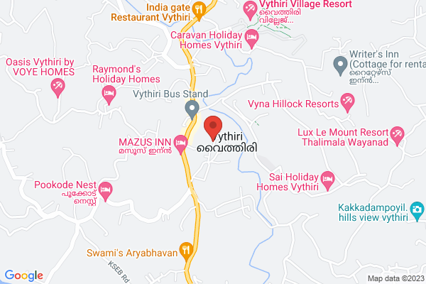 R6 MAR Tropical Villa location  Vythiri Wayanad KL