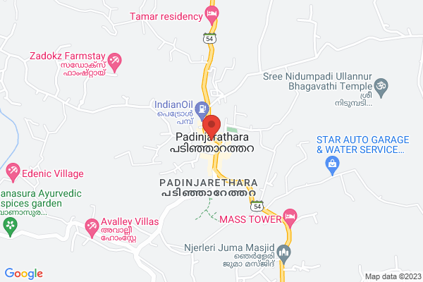 R12W AR VILLA COTTAGE location  Padinjarathara Wayanad KL