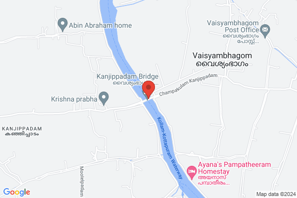 QB Stay-R5A TLB River View Cottage AC location  Kanjippadam Bridge Vaisyambhagom Alappuzha