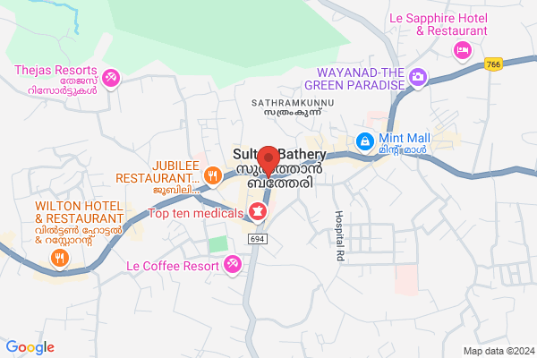 R23W TWR CEDAR location  Sultan Bathery Wayanad KL