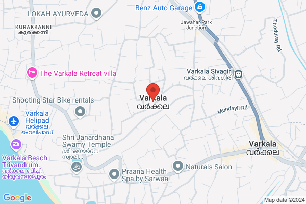 R9VRK RPR DELUXE A/C POOL VIEW ROOM location  Varkala Thiruvananthapuram KL