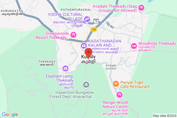 R8TH GWR ARANYA (SUPERIOR ROOM) location  Thekkady Kumily Idukki