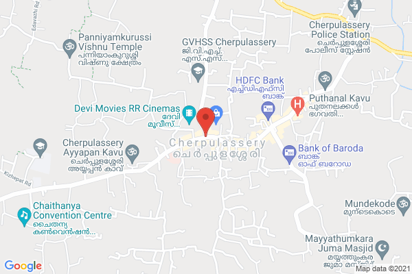 SR wood &Steel location  Cherpulassery, Kerala, India