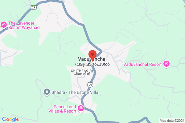 R43W GAR  A/C COTTAGES location  Vaduvanchal Wayanad KL