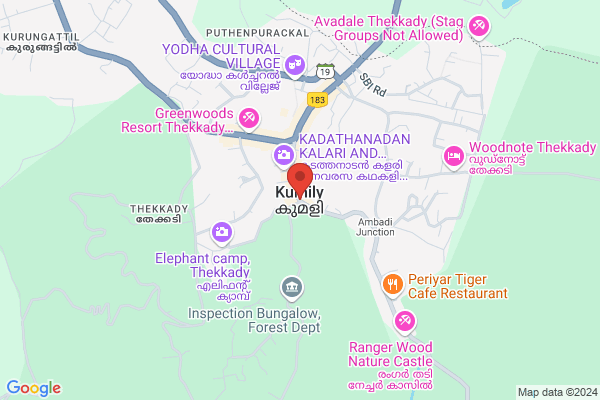 R1THH SVV STANDARD ROOM location  Thekkady Kumily Idukki