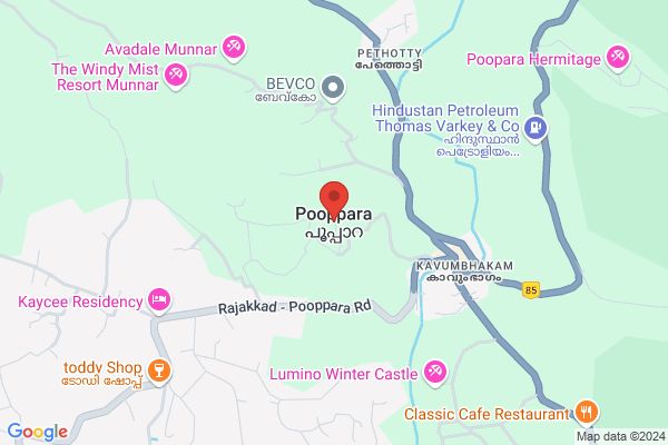 R161M ECER VALLEY VIEW WOODEN HOUSE A/C location  Pooppara Idukki KL