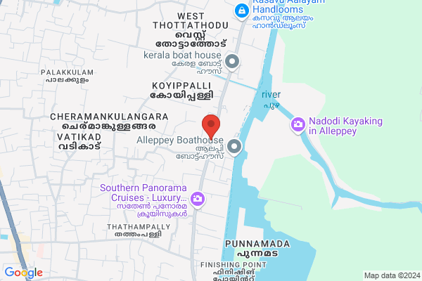 R7A UBR LAKE VIEW DELUXE ROOM location  Punnamada Finishing Point Mullakkal