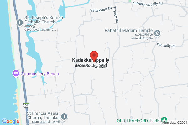 R12A RMB BEACH VILLA location  Kadakkarappally Alappuzha KL