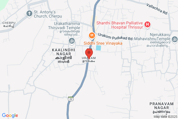R5TR CFC COTTAGE ROOM STAY location  Urakam Thrissur Thrissur