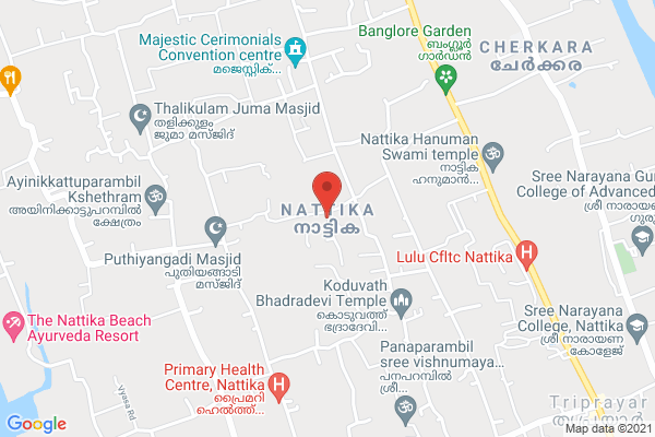 women's dress location  Nattika, Triprayar, Kerala, India