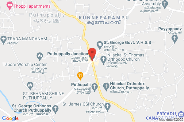 CCTV Camera installation location  HH8H+329, Kottayam Kozhenchery Road - SH 9, Puthuppally, Kerala 686011, India