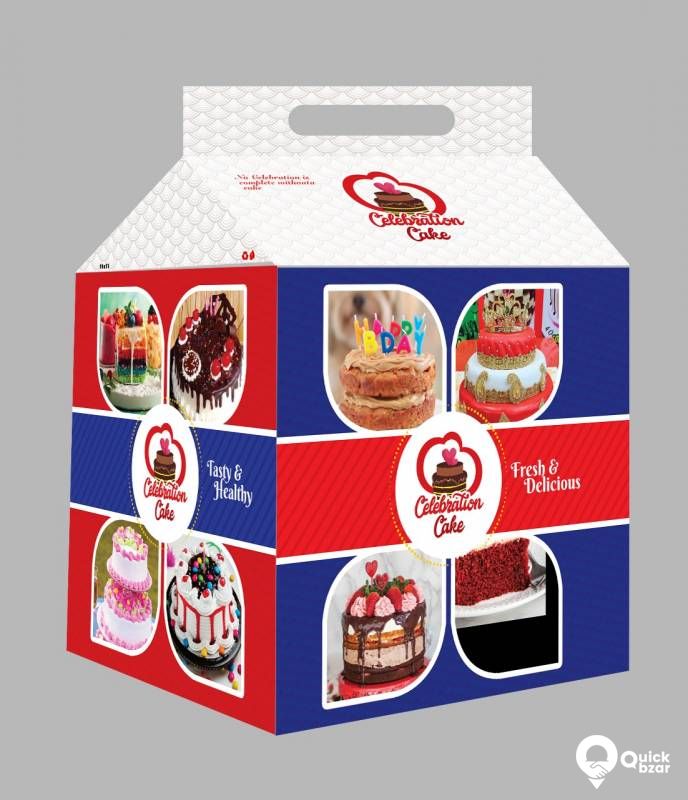 Printed Cake Box 7x7x5 to 12x12x5
