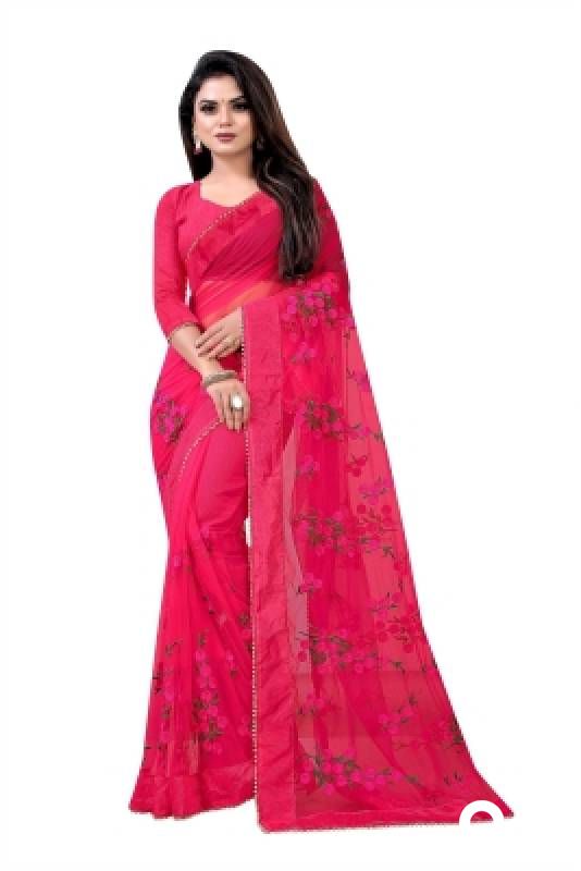 stylevilla Embroidered Fashion Net Saree