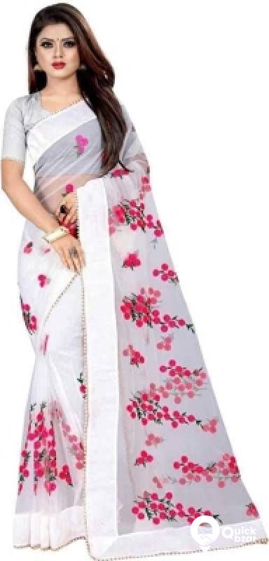 stylevilla Embroidered Fashion Net Saree
