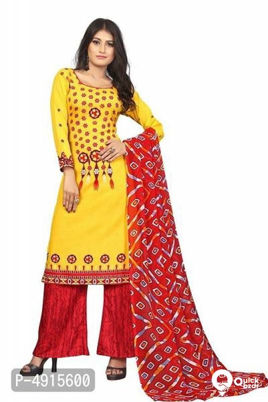 Elegant Crepe Printed Dress Material