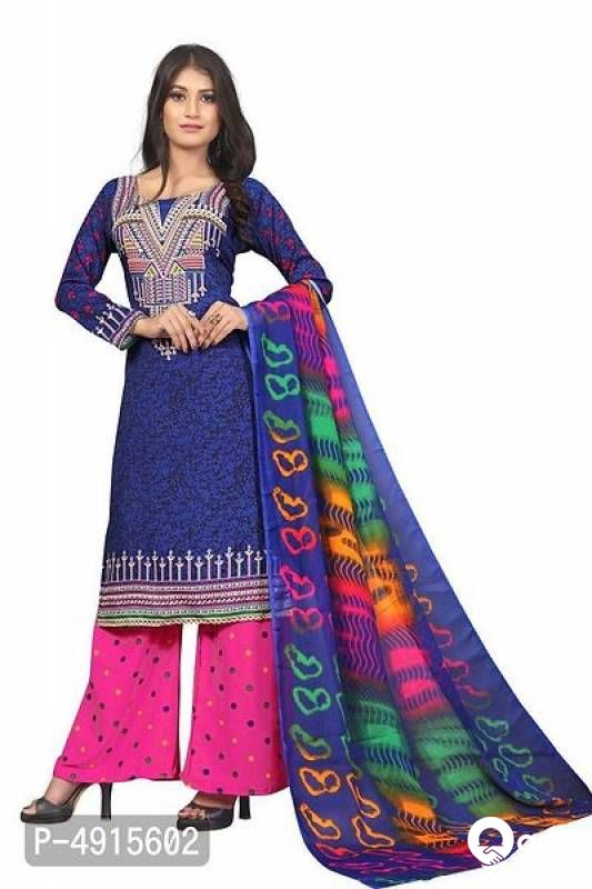 Elegant Crepe Printed Dress Material