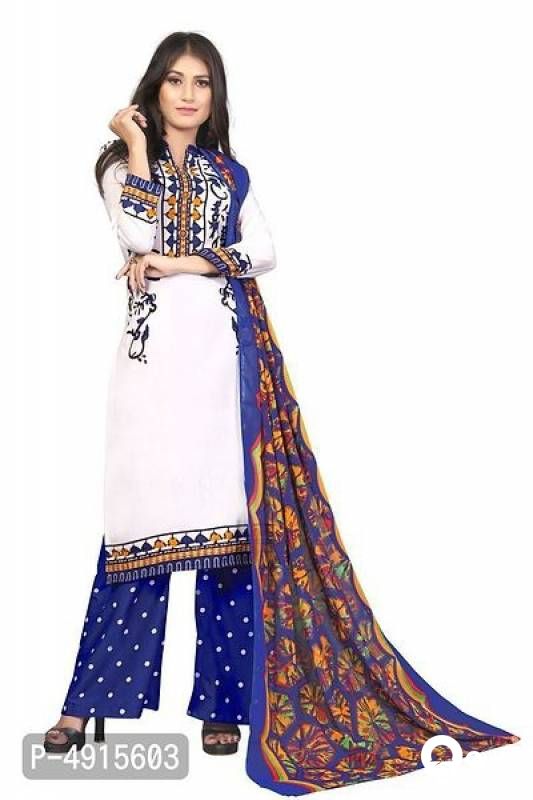 Elegant Crepe Printed Dress Material