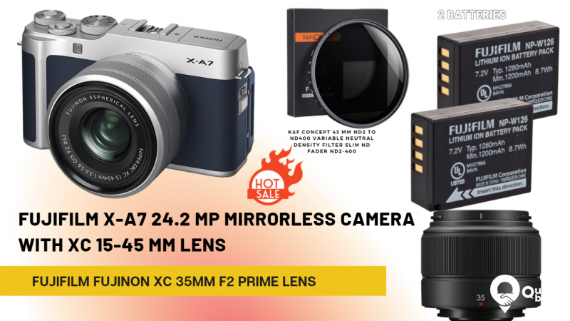 Fujifilm X-A7 24.2 MP Mirrorless Camera with XC 15-45 mm Lens