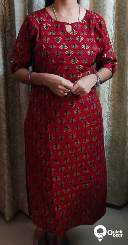 wrinkle cotton kurti