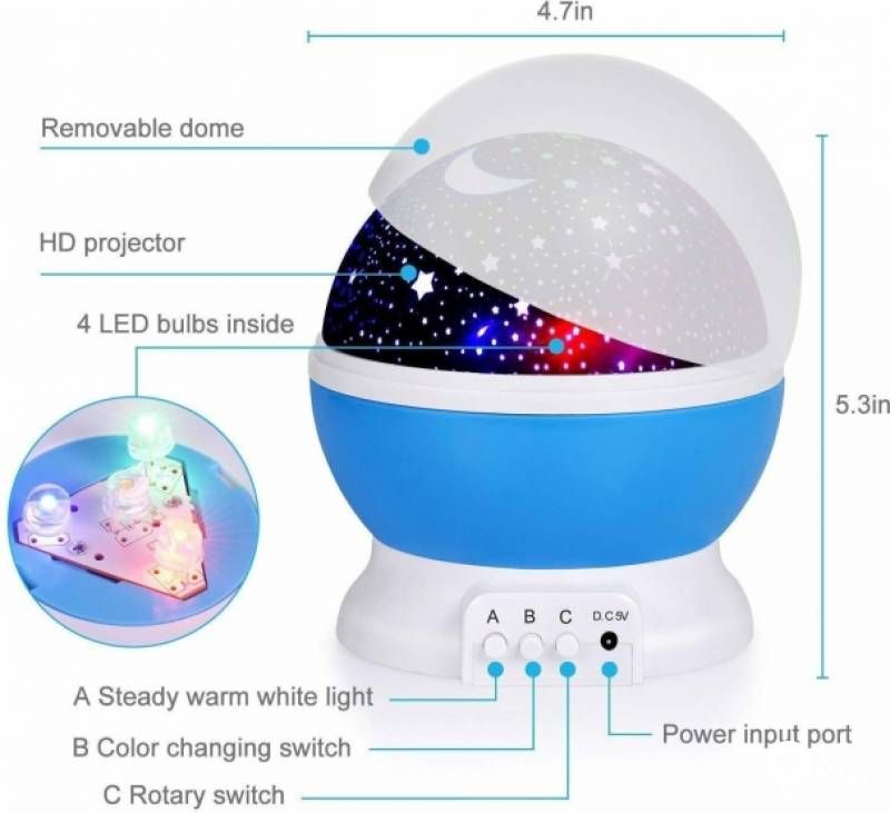 NKZ Sky Star Master Night Light Projector Children Kids Baby Sleep Lig