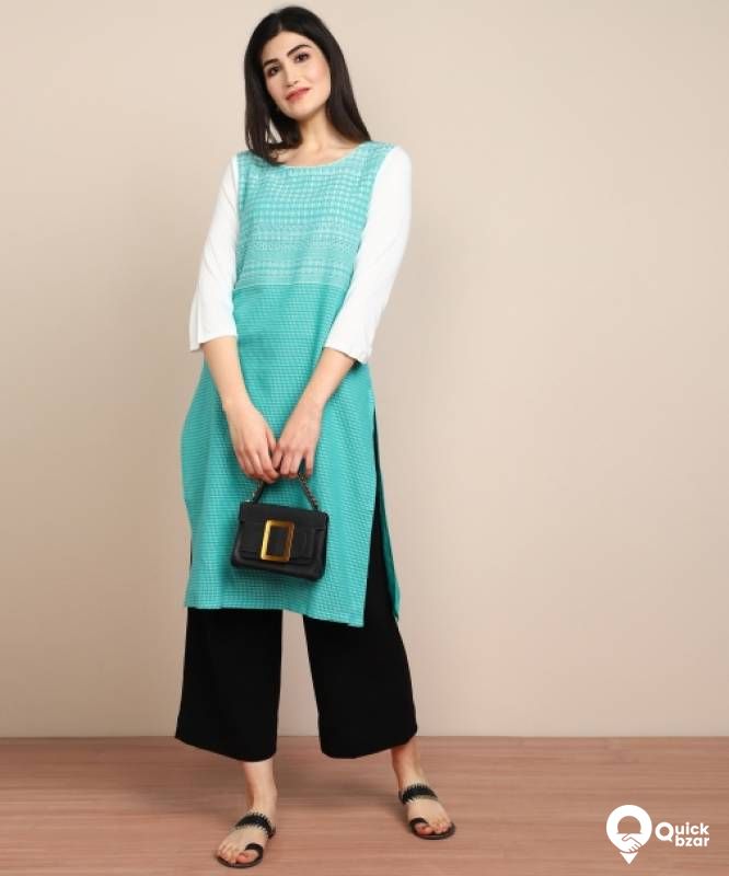 Aurelia Women Self Design Straight Kurta