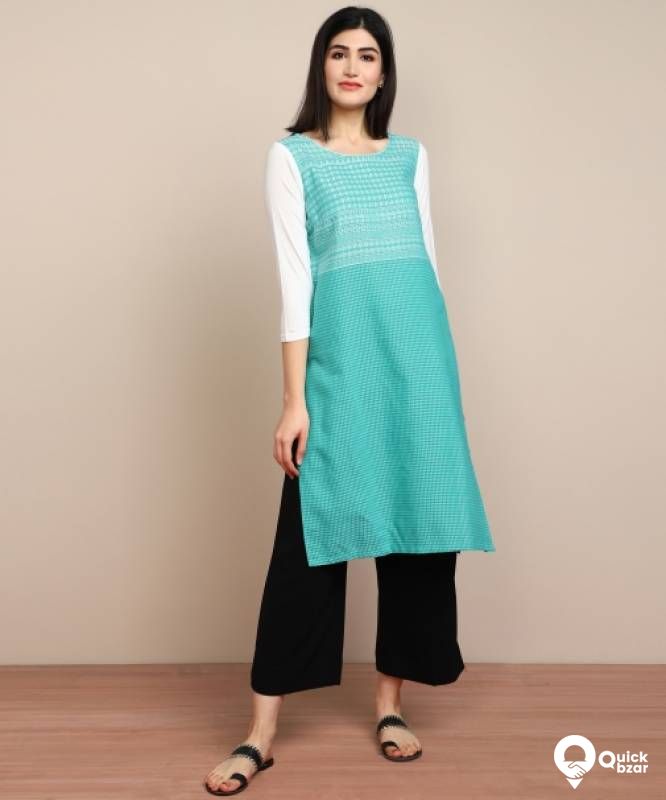 Aurelia Women Self Design Straight Kurta