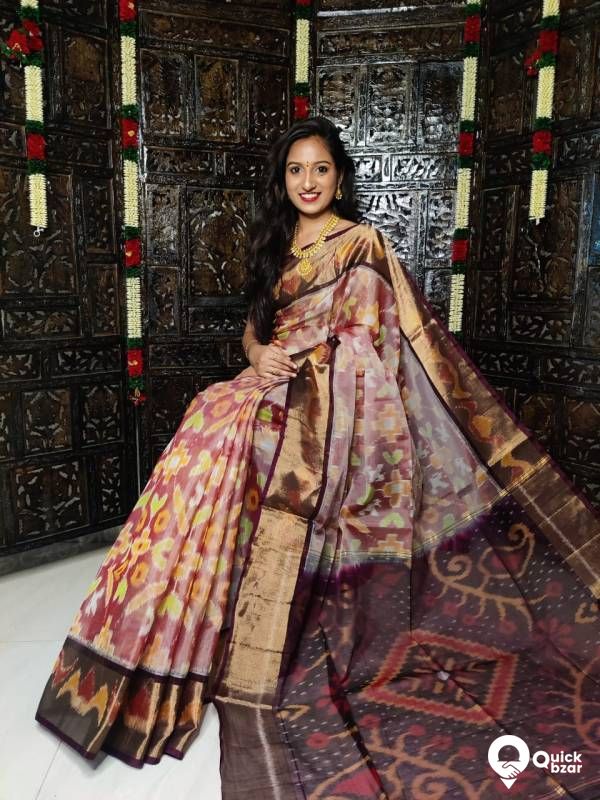 Handwoven light weight  Pochampally sico sarees