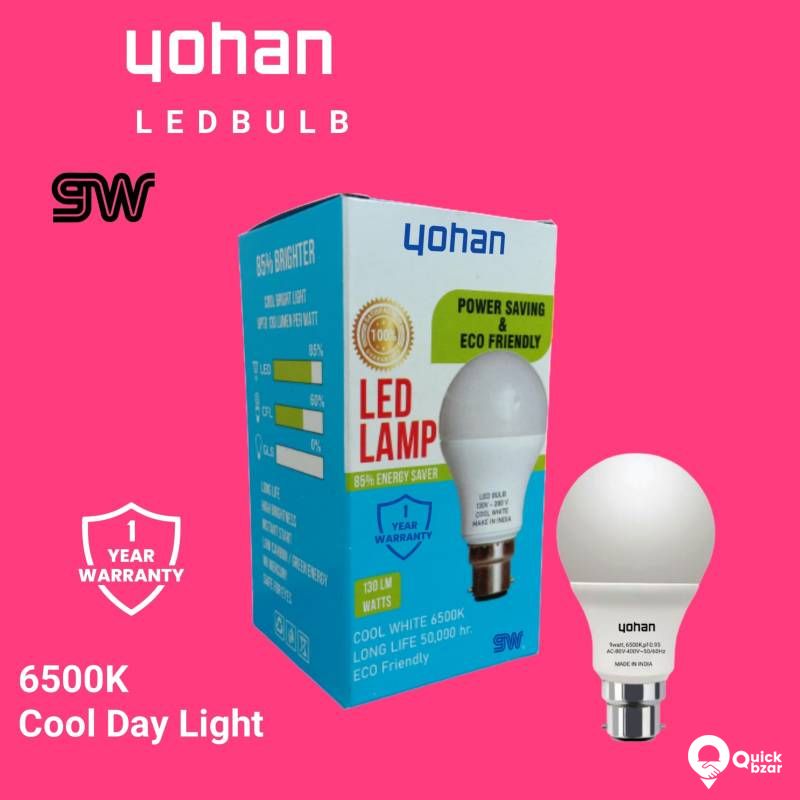 9 WATT LED BULB  PACK OF 4 NOS  ₹:300   1YEAR WARRANTY PRODUCT