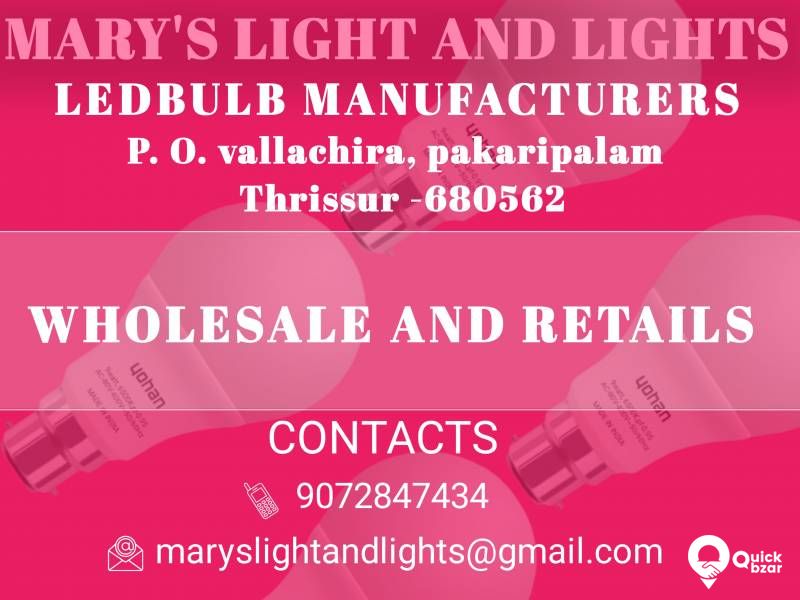 9 WATT LED BULB  PACK OF 4 NOS  ₹:300   1YEAR WARRANTY PRODUCT