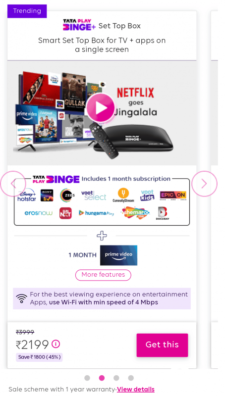 TATAPLAY HD BOX FULL CONNECTION  & ANDROID BOX WITH  OTT