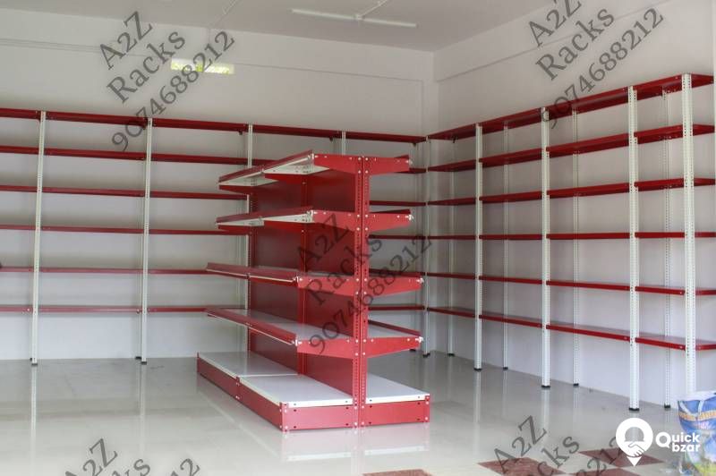 SUPER MARKET RACKS,SLOTTED ANGLE RACKS,DISPLAY RACKS