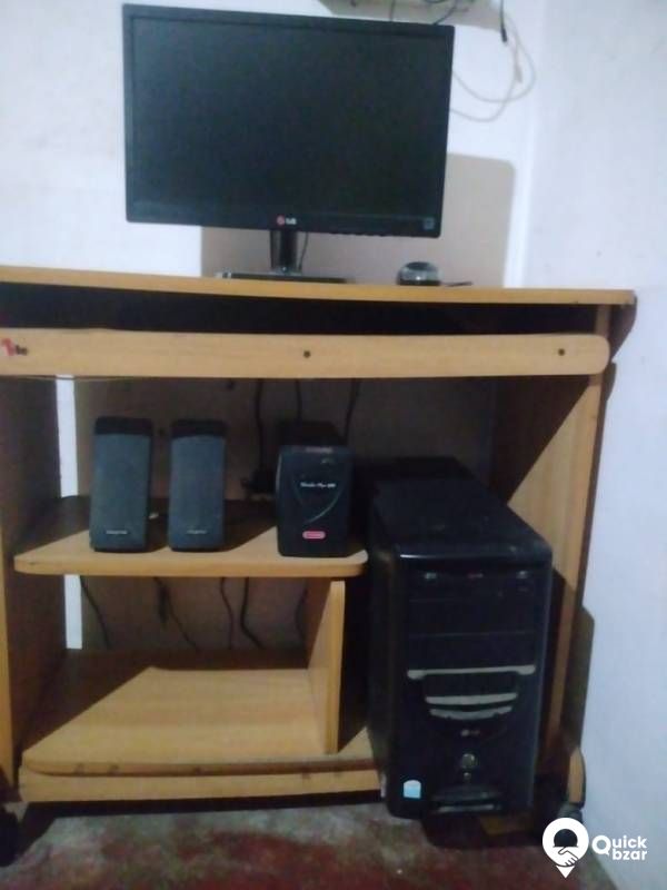 Used computer with table