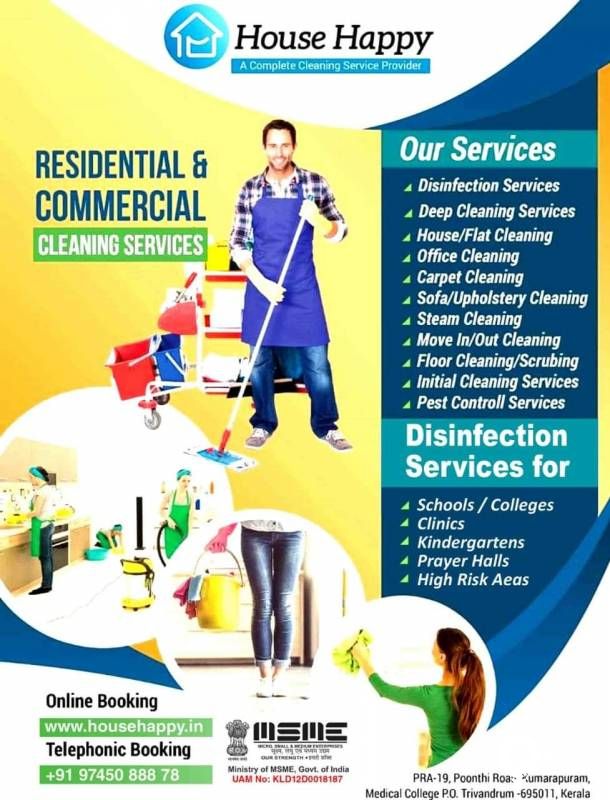 Cleaning services for residential & commercial buildings