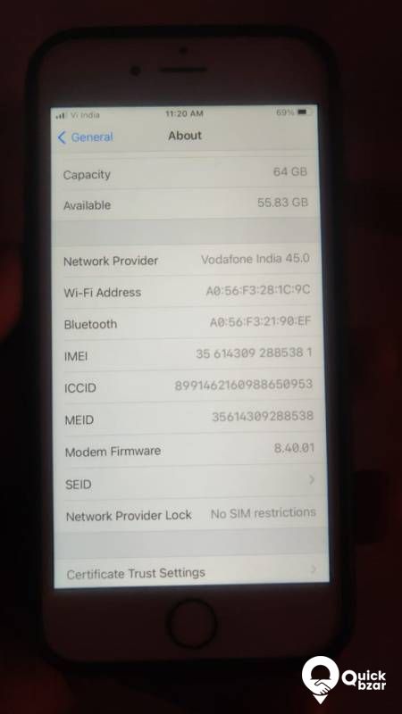 iPhone 6s
64GB
Box piece
Finger does not work.