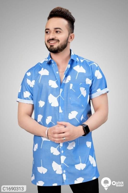 Polycotton Printed Half Sleeves Regular Fit Shirts