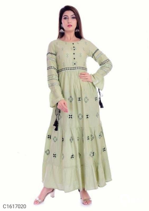 Aura Digital print Georgette Floor Length Kurti