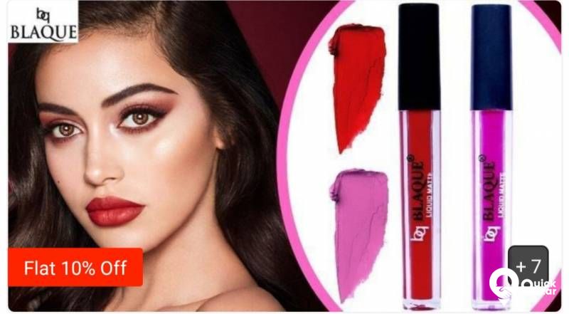 bq BLAQUE Matte Liquid Lipstick Combo of 2 Lip Color