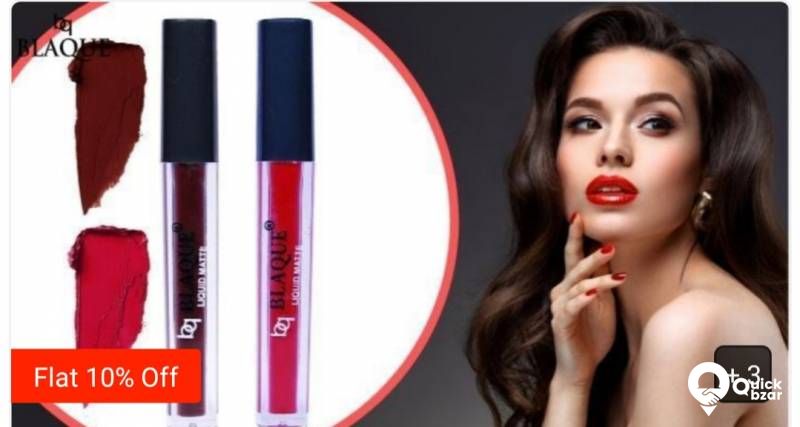 bq BLAQUE Matte Liquid Lipstick Combo of 2 Lip Color