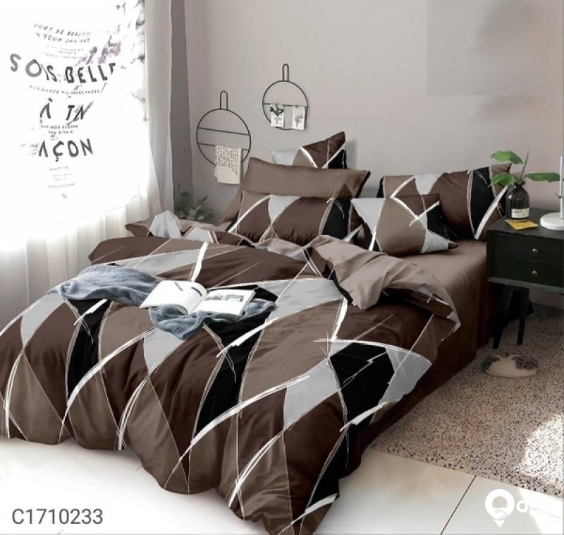 Glace Cotton Printed Double Bed Bedsheets
