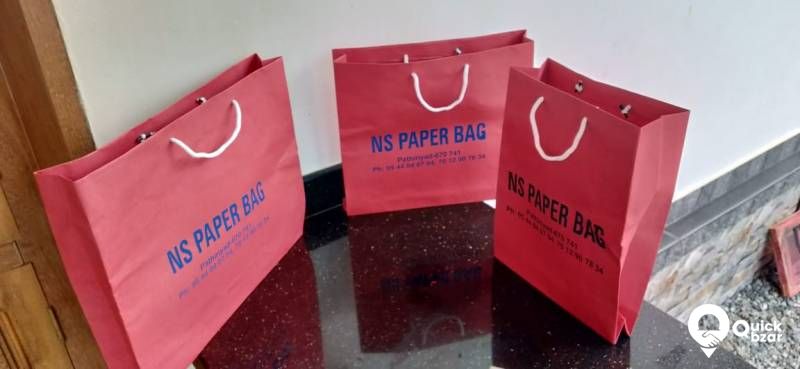 Paper bags for whole sale and retail, customized design for cheap rate